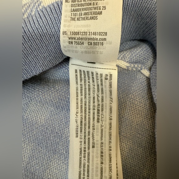 Abercrombie & Fitch Light Blue and White Gingham Halter Top Large - Picture 8 of 9